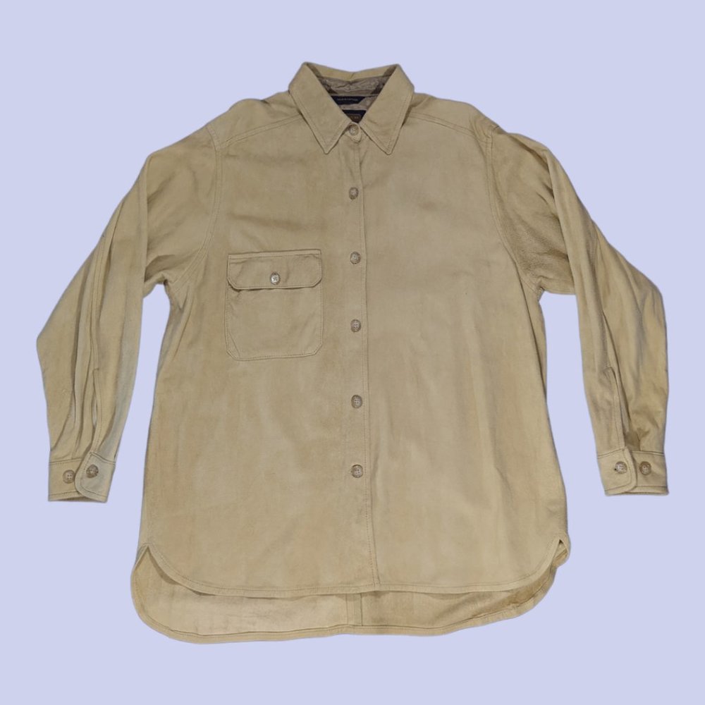 Coach | Vintage 100% Suede Women's Button Up Jacket Beige Large